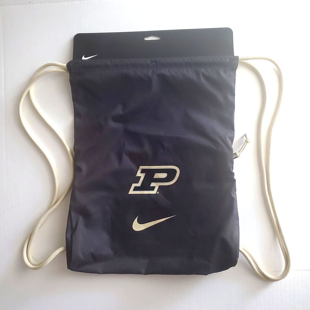 Nike Boilermakers Drawstring Backpack Black Gold 17x13" Unisex Vapor Gymsack NEW